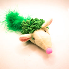 Load image into Gallery viewer, Close up of green Cat 'n Around Hedgehog stuffed catnip toy. On white background.