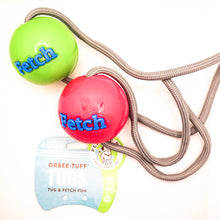 Load image into Gallery viewer, Orbee Tuff Fetch Ball with Rope
