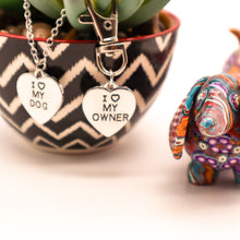 Load image into Gallery viewer, I Love My Dog - I Love My Owner Necklace Set