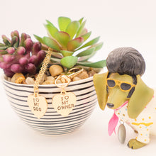 Load image into Gallery viewer, I Love My Dog - I Love My Owner Necklace Set