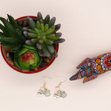 Load image into Gallery viewer, Pet Paw "I Love My Dog" Silver Charm Earrings