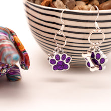 Load image into Gallery viewer, Glitter Paw Earrings
