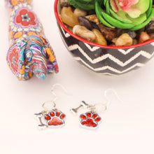 Load image into Gallery viewer, Glitter Paw Earrings