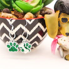 Load image into Gallery viewer, Glitter Paw Earrings