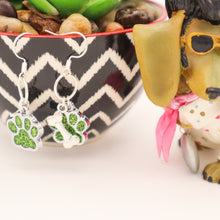 Load image into Gallery viewer, Glitter Paw Earrings