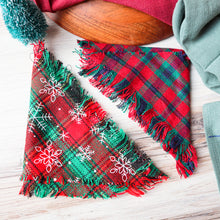 Load image into Gallery viewer, Classic Christmas Fringed Bandanas (Set of 2)