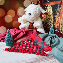 Load image into Gallery viewer, Classic Christmas Fringed Bandanas (Set of 2)