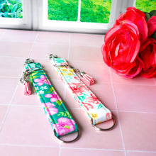 Load image into Gallery viewer, Charmable Wristlet Keychain - Hibiscus Flowers