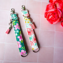 Load image into Gallery viewer, Charmable Wristlet Keychain - Hibiscus Flowers