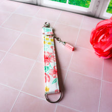 Load image into Gallery viewer, Charmable Wristlet Keychain - Hibiscus Flowers