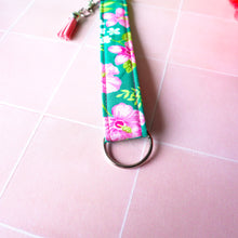 Load image into Gallery viewer, Charmable Wristlet Keychain - Hibiscus Flowers