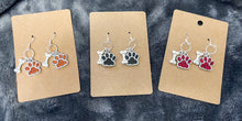 Load image into Gallery viewer, Glitter Paw Earrings