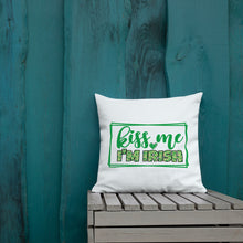 Load image into Gallery viewer, Kiss Me I'm Irish Two-Sided Print Premium Pillow
