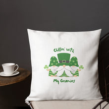 Load image into Gallery viewer, Chillin with My Gnomies St Patrick's Day Premium Pillow