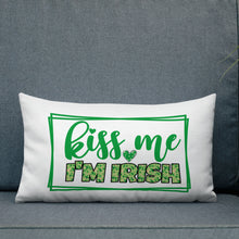 Load image into Gallery viewer, Kiss Me I'm Irish Two-Sided Print Premium Pillow