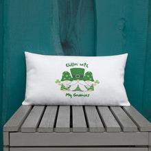 Load image into Gallery viewer, Chillin with My Gnomies St Patrick's Day Premium Pillow
