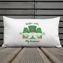 Load image into Gallery viewer, Chillin with My Gnomies St Patrick's Day Premium Pillow