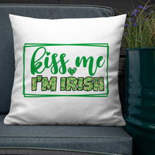 Load image into Gallery viewer, Kiss Me I'm Irish Two-Sided Print Premium Pillow