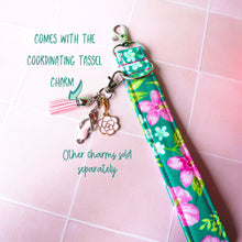 Load image into Gallery viewer, Charmable Wristlet Keychain - Hibiscus Flowers