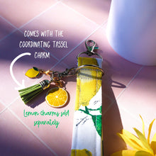 Load image into Gallery viewer, Charmable Wristlet Keychain - Lemon Squeezy