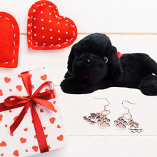 Load image into Gallery viewer, Pet Paw Silver Charm Earrings - Doggie Face and Paw