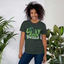 Load image into Gallery viewer, Lucky and Blessed Irish Tee