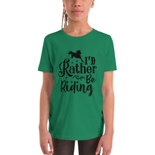 Load image into Gallery viewer, I'd Rather Be Riding Youth Short Sleeve Tee