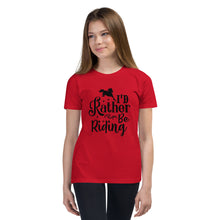 Load image into Gallery viewer, I'd Rather Be Riding Youth Short Sleeve Tee