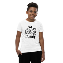 Load image into Gallery viewer, I'd Rather Be Riding Youth Short Sleeve Tee