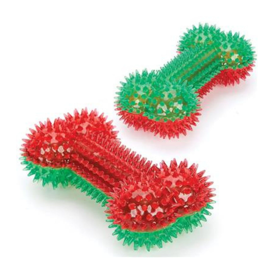 Holiday Squeaky Spike Bone