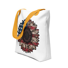 Load image into Gallery viewer, Patriotic Leopard Sunflower Tote bag

