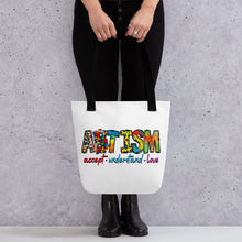 Load image into Gallery viewer, Autism - Accept Understand Love Tote bag

