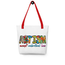 Load image into Gallery viewer, Autism - Accept Understand Love Tote bag
