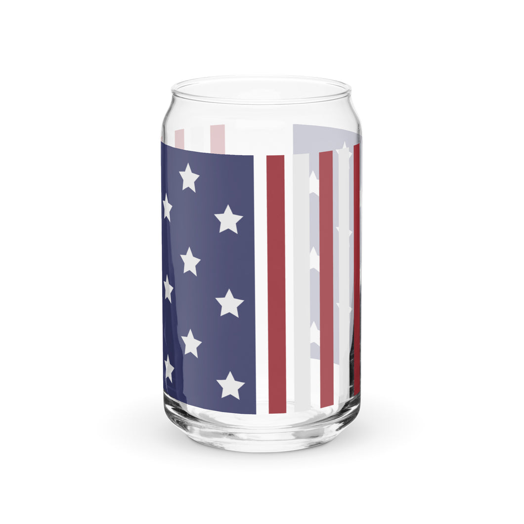 Stars and Stripes Can-shaped glass