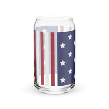 Load image into Gallery viewer, Stars and Stripes Can-shaped glass

