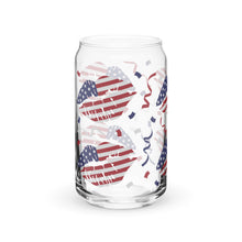 Load image into Gallery viewer, Patriotic Lips Can-shaped glass
