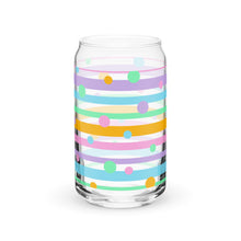 Load image into Gallery viewer, Easter Stripes Can-shaped glass
