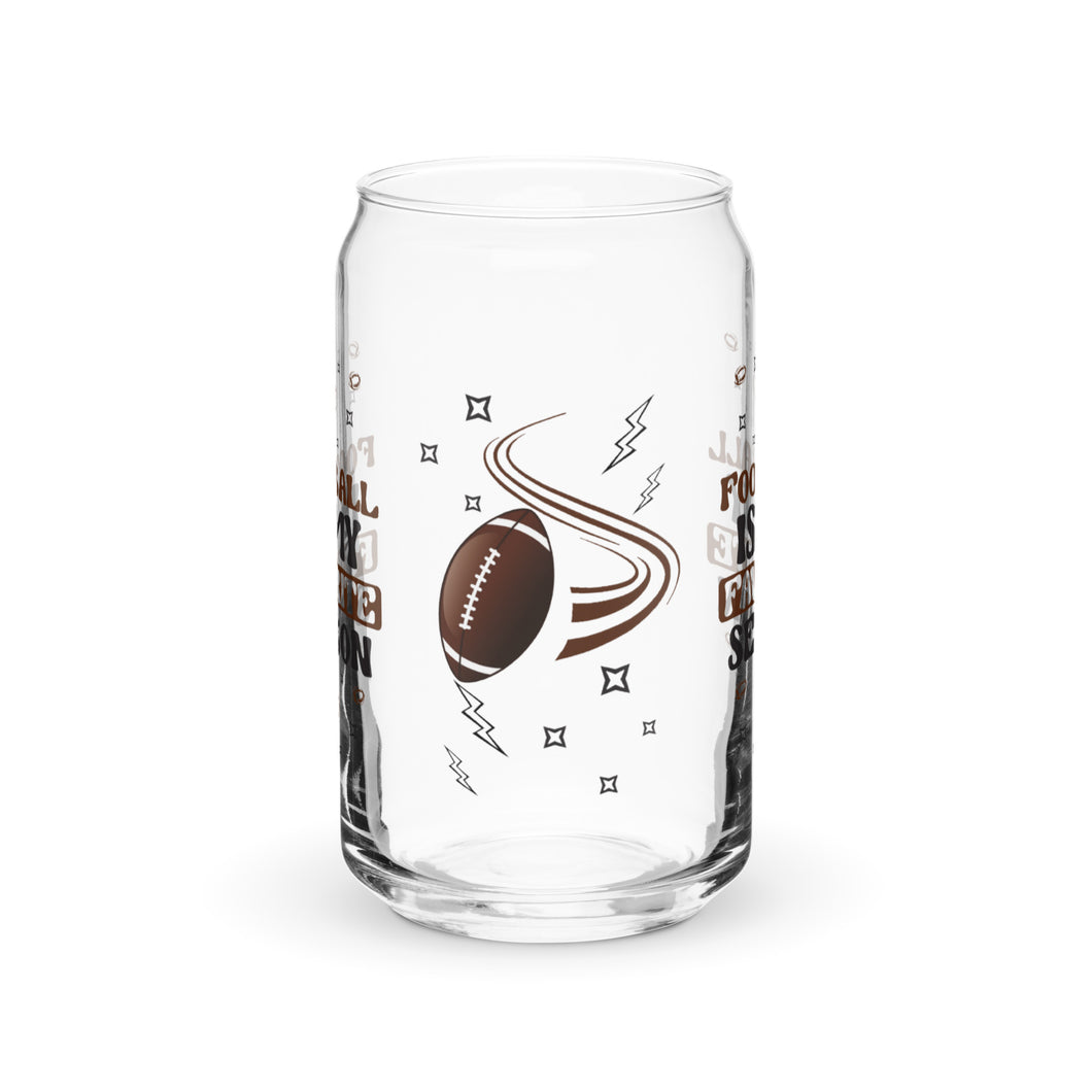Football is My Favorite Season Can-shaped glass