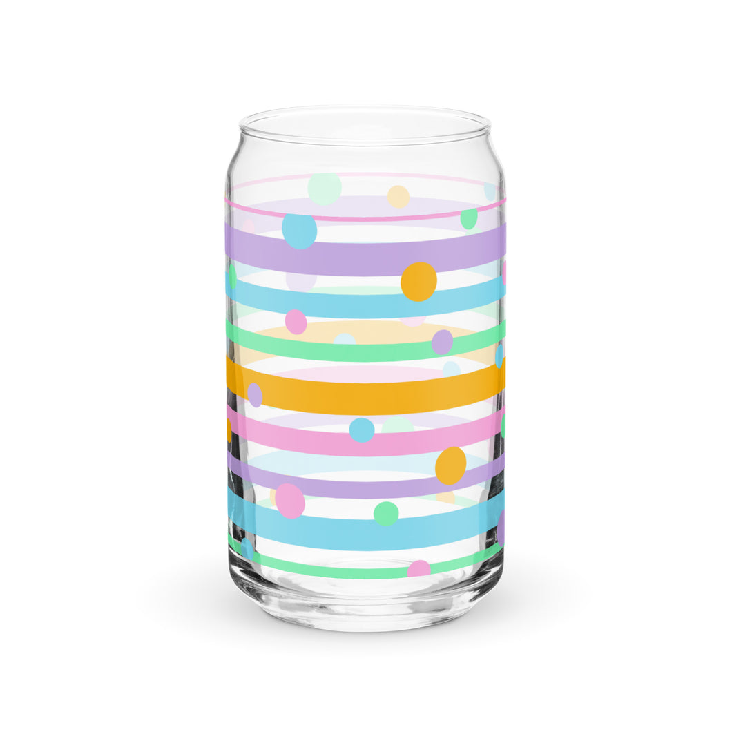 Easter Stripes Can-shaped glass