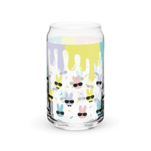 Load image into Gallery viewer, Bunnies in Sunglasses Can-shaped glass
