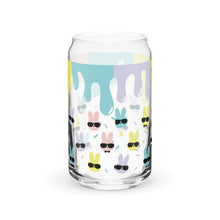 Load image into Gallery viewer, Bunnies in Sunglasses Can-shaped glass
