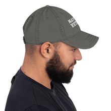 Load image into Gallery viewer, Navy Veteran Distressed Dad Hat
