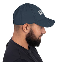 Load image into Gallery viewer, Navy Veteran Distressed Dad Hat
