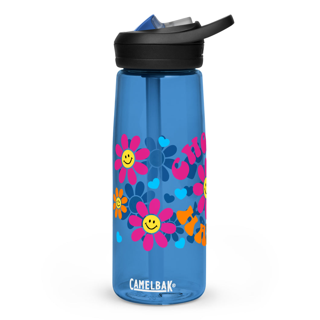 Choose Happy Retro Sports water bottle