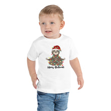 Load image into Gallery viewer, Merry Slothmas Toddler Short Sleeve Tee
