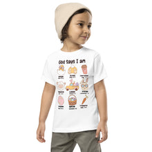 Load image into Gallery viewer, God Says I Am (Easter) Toddler Short Sleeve Tee
