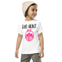 Load image into Gallery viewer, Egg Hunt Is On Toddler Short Sleeve Tee

