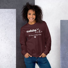 Load image into Gallery viewer, Matcha Mode (white text) Unisex Sweatshirt
