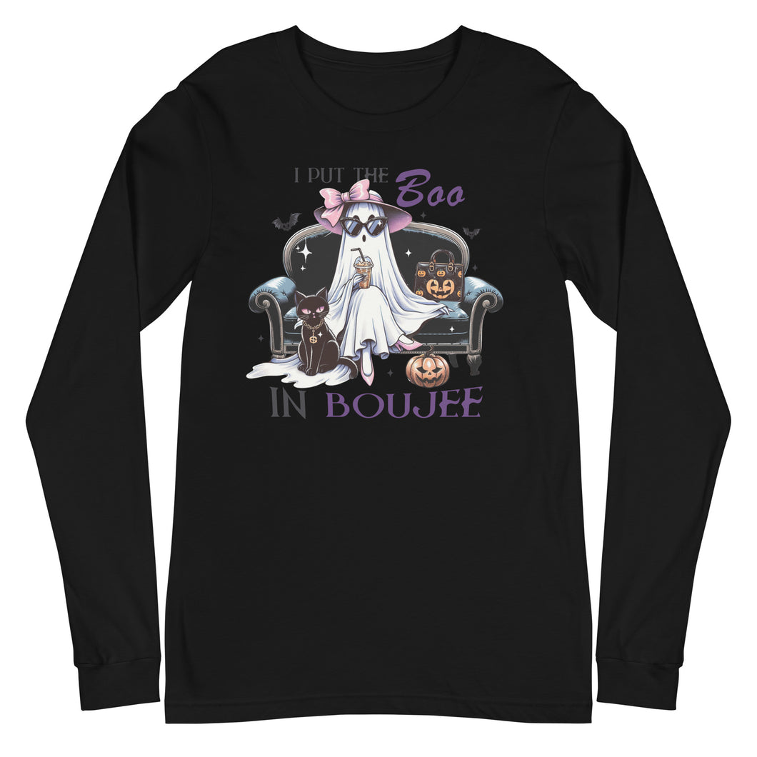 I Put The Boo In Boujee Unisex Long Sleeve Tee