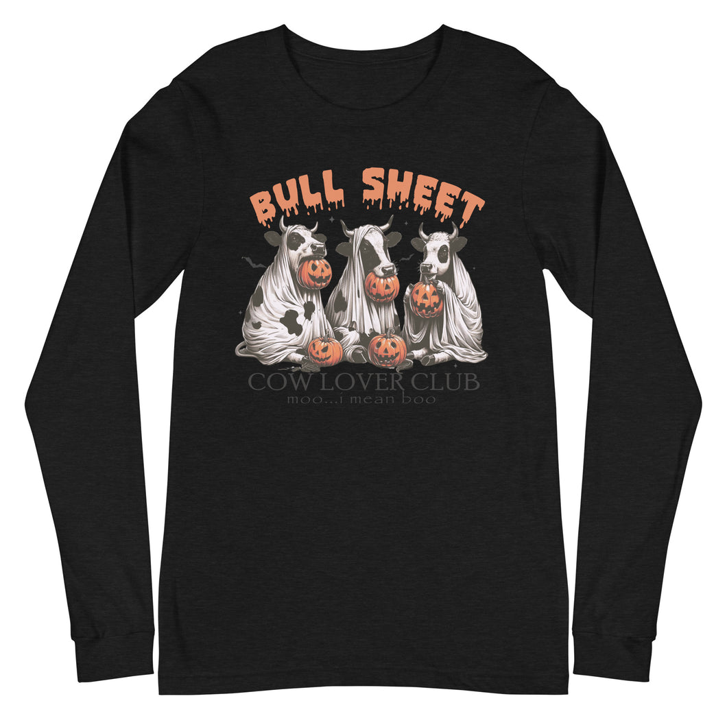 Bull Sheet Cow Lover Club Halloween Unisex Long Sleeve Tee